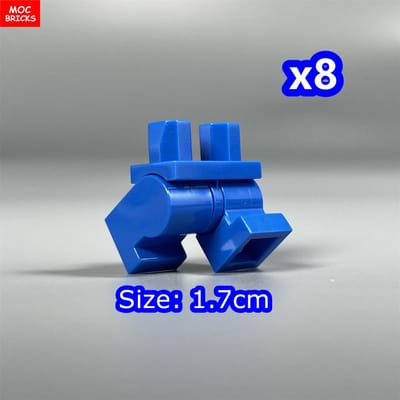 8 pièces Briques MOC 17mm Pantalon Jambes Courtes Articulées 970cm00 Partie du Corps Portant Figurine Assemblage Blocs de Construction Jouets Cadeaux