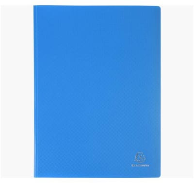 Exacompta Showalbum met vaste rug - PP - 10 tassen - 20 zichten - A4 - Lichtblauw - 8512E