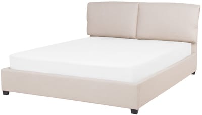 BELFORT - Tweepersoonsbed - Lichtbeige - 140 x 200 cm - Polyester