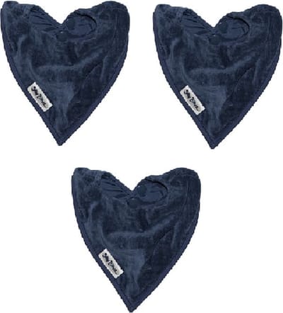 Silly Billyz Towel Bandana Bibs Navy 3 Stuks