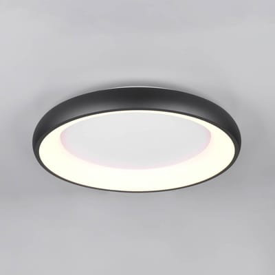Trio Lighting Plafondlamp Cardona, Ø 62 cm, mat zwart, metaal, CCT