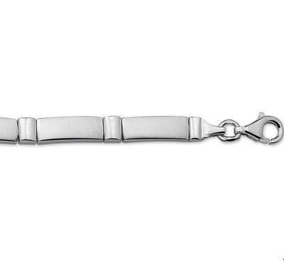 Zilver Gerhodineerde Armband poli/mat 5 1311058 20 cm