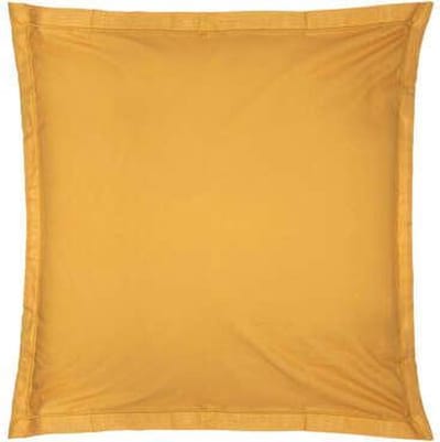 Kussensloop - Sierkussenhoes - Kussenhoes - Atmosphera Créateur d'intérieur - 100% katoen - Okergeel - Vierkantjes 63x63cm