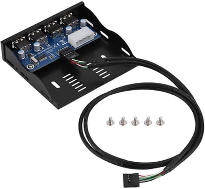 Store_8 - Floppy front panel - USB2.0 hub - Plug & play - 3.5 inch - Data transfer - Geschikt voor video en muziek - Metalen behuizing