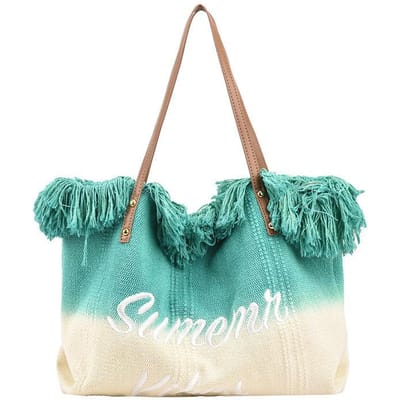 Niche Tas Dames Tote Tas Mode Wol Franje Schoudertas Handtas blue