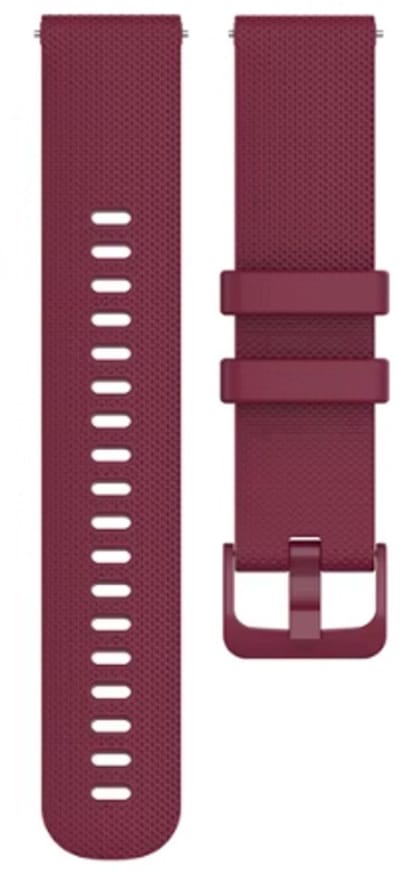 Scoby - Horlogebandje - Smartwatch Band - Geschikt voor Garmin Venu, Vivomove, Vivoactive en Forerunner - Siliconen Bandje - Flexibel - Comfortabel - Sportief - 42 MM - Rood