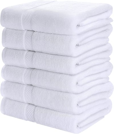 Unyqoos® Set van 6 Luxe Douchehanddoeken - Zacht, Absorberend en 100% Katoen voor Optimaal Comfort