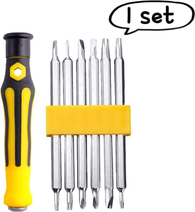 1 set - Schroevendraaierset - Driehoekige schroevendraaier, Y-type, U-type, Torx-schroevendraaier, Sterke magneetset - Platte schroevendraaierbits, Multifunctionele reparatietool - Gemengde kleuren