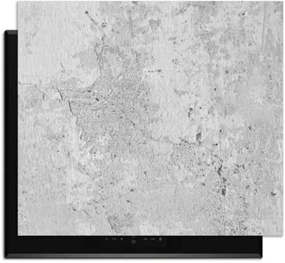 KitchenArt - Urban White - Inductie Beschermer - 52x35 cm - Kookplaat Beschermer - Luxe Afdekplaat Inductieplaat - Anti-slip & Oprolbaar - Beschermmat Inductiekookplaat