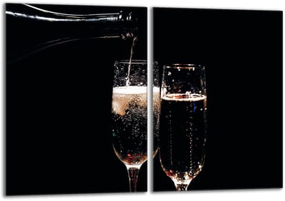 TMK ArtDeko - Glazen Beschermplaat - 2x40x52 - Wijn - Warmtebestendig