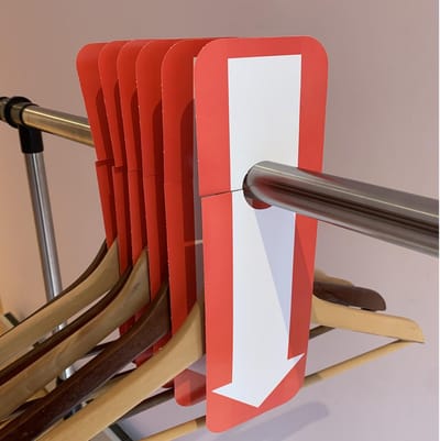 6 Stuks Pijlverdelers Winkeldisplay Set - Formaat L10 x H31 cm - Met Middenhouder Ø 4 cm