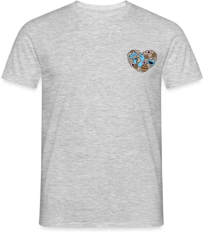 Sesamstraat Koekiemonster Hart T-Shirt Heren