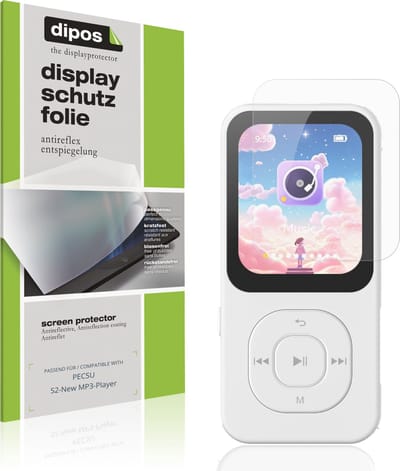 dipos – 4x Matte Beschermfolie geschikt voor PECSU S2-New MP3-Player | Krasbestendige & antireflecterende Screenprotector Ultra-Thin