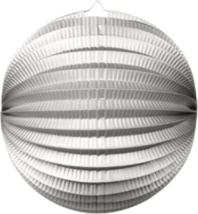 Wefiesta - lampion - Metallic Zilver - (25 cm)