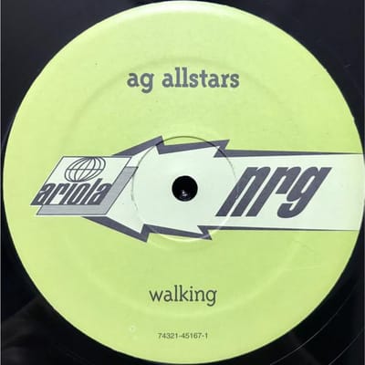 Disque 12 pouces A.G. ALLSTARS - Walking 74321451671 Ariola 1996 US Dance & Electronica Occasion white