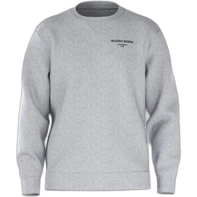 Björn Borg Essential 1 Sweater Heren Trui Lange Mouw Mannen - Katoen - Lichtgrijs - Maat M