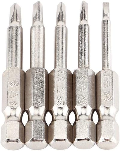 Schroevendraaier Bits Set - Driehoek Bits - Apparaten Repareren - Sterk Magnetisme - 50 mm - Zilverkleurig