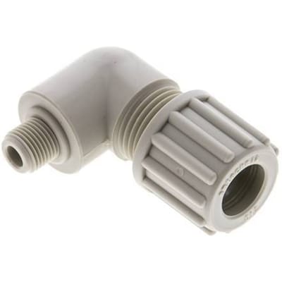 12x9mm & G1/8'' PP L-Vorm Knelfitting Buitendraad 10bar