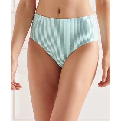 Superdry Hoge Taille Slip Bikinibroekje Blauw M Vrouw