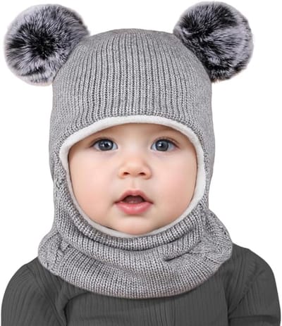Winterwarme bivakmuts voor peuters, babywintermuts met warme fleecevoering voor peuters en jongens van 2 tot 7 jaar