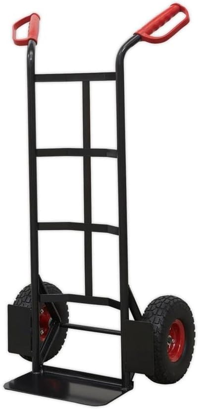 Stevige Zakkenwagen - Transportkar Platformkar - Zware Pakketten Verplaatsen - Gepoedercoate Stalen Naaf - 250 kg Capaciteit - Zwart