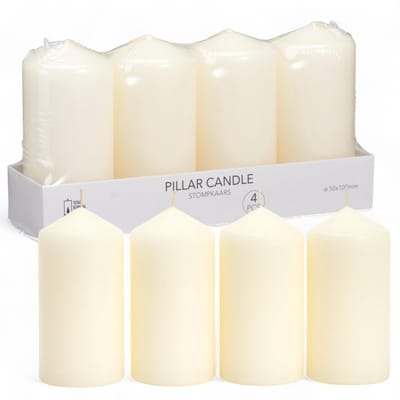 Dailygoods- Stompkaarsen Set 4-delig - Hoogwaardige Gekleurde Kaarsen - Geurloos - Roetloos - 7×10 cm - Perfect voor Adventskrans