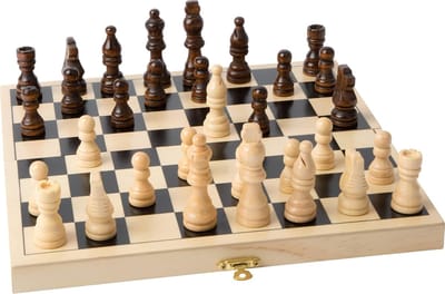 Houten Schaakspel - Opklapbare Cassette met 32 Schaakfiguren - Ideaal voor Reizen
