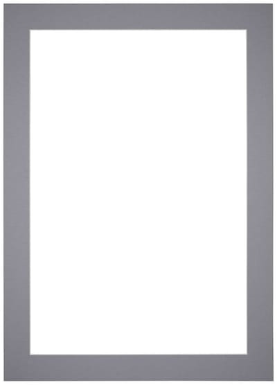 Passe-Partout Fotomaat 50x70 cm - Lijstmaat 59x84 cm - Grijs - Museumkarton - Fotolijst niet inbegrepen