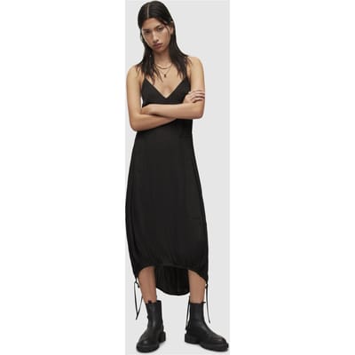 AllSaints Kaye Dress Black Size: 16 | Maxi Dresses Outlet | Dames | Zwart