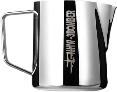 MHW-3BOMBER melkkan - gepatenteerde schenktuit - keuze van de wereldkampioen latte art - 400ml - RVS