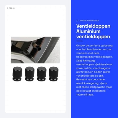 Dailygoods- Ventieldoppen Fijnmazig - Aluminium Doppen - 4 Stuks - Universeel - Stofdoppen - 12 x 16 mm - Lichtgewicht 2,8 g - Bandventieldoppen