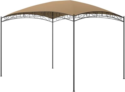 Paviljoen - Feesttent Partytent - Buitenfeesten Organiseren - PA-gecoat dak - 3 x 4 meter - taupe
