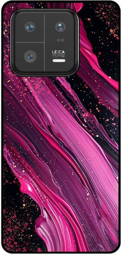 Smartphonica Telefoonhoesje Geschikt voor Xiaomi 13 Pro met marmer opdruk - TPU backcover case marble design - Paars Roze geschikt voor Xiaomi 13 Pro
