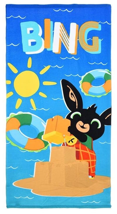 Bing Bunny Strandlaken - badhandoek Bing Bunny - 70 x 140 cm - 100% Polyester - Absorberend