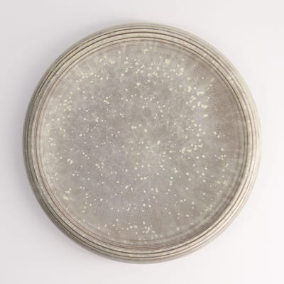 Tokyo Design Studio - Gold Sand Schaal - Grijs/Goud - 24 x 5 cm - Platte Serveerschaal