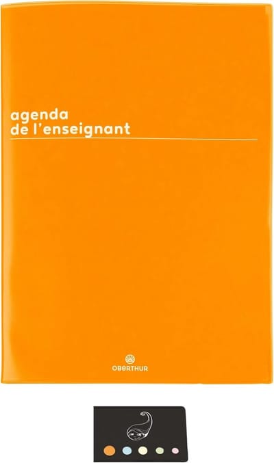 Teacher Diary Set 2023 - 2024 Boreal Oberthur 1 Week Per Page + 1 Blumie Adhesive Index (Boreal Yellow) - ShopVlot