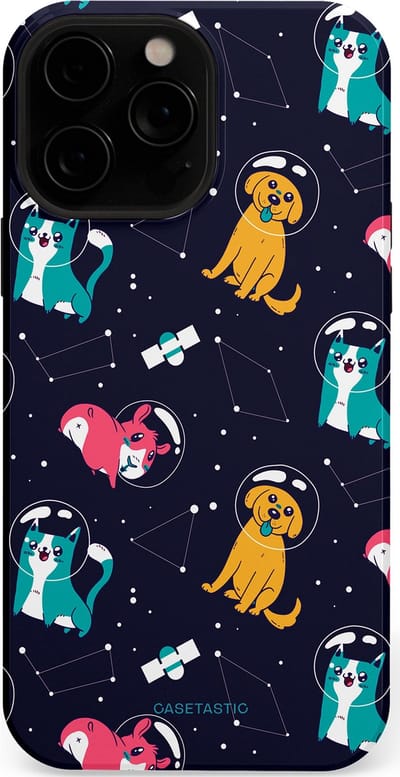 Casetastic Hoesje Geschikt voor Apple iPhone 13 Pro Max Magsafe - Stijlvolle Beschermende Duo-layer Case - Sterrennacht Dieren