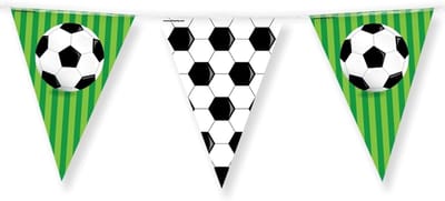 Bunting voetbal design - 1000 x 30 cm - vlaggenlijn - feestdecoratie voor verjaardagen - SnelShoppen