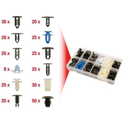KS Tools 420.0910 Bevestigingsset clip voor Fiat, 308-delig