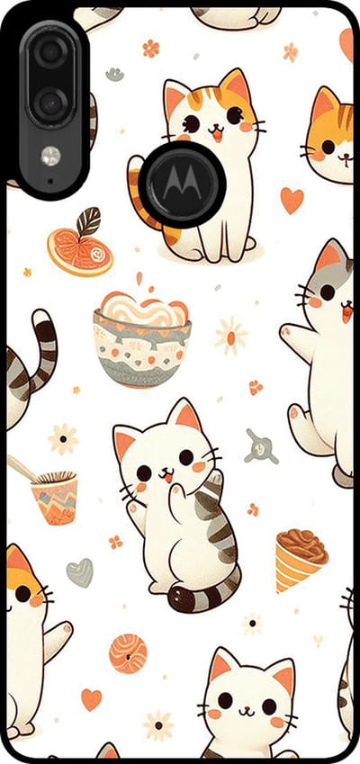 Smartphonica Telefoonhoesje Geschikt voor Motorola Moto E6 Plus met katten opdruk - TPU backcover case cat design geschikt voor Motorola Moto E6 Plus