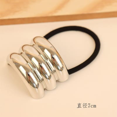 Metalen Gladde Meerlaagse Haarbanden Touw voor Vrouwen Hoofdband Elastische Paardenstaart Haarklemmen Haaraccessoires Mode Sieraden Haaraccessoires