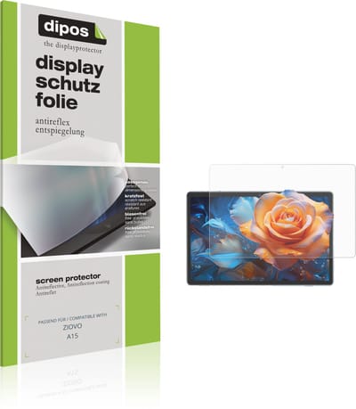 dipos – 2x Matte Beschermfolie geschikt voor ZIOVO A15 | Krasbestendige & antireflecterende Screenprotector Ultra-Thin