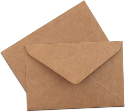 100 Stuks C6 Enveloppen 127x178mm Kraft Bruin voor Kaarten en Uitnodigingen