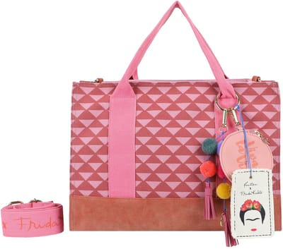 Fritzi aus Preußen schoudertas utensil zak Canvas Fritzi x Frida Kahlo Tote Bag Limited Nature Folk (rood)paars