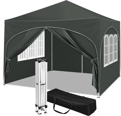 Rolu Partytent – Partytent 3x3 – Opvouwbare Partytent – Waterbafstotend – UV Bestendig – Afneembare Zijwanden