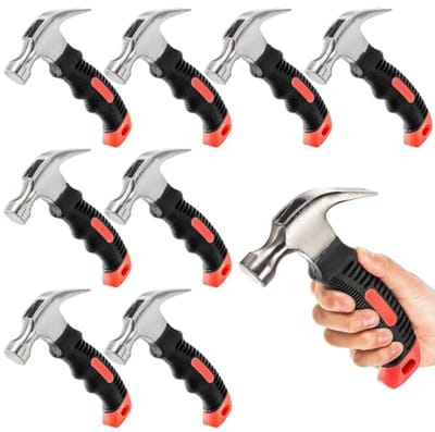 8 Pack Mini Klauwhamer 350 ml - Campinghamer en Huishoudelijk Gereedschap