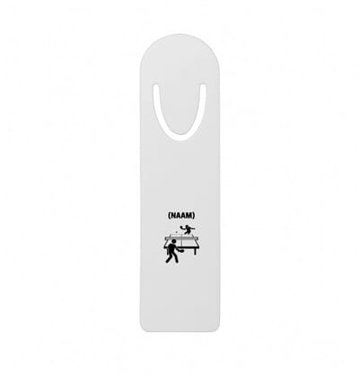 Hacebo® - Tafeltennis met eigen naam metalen boekenlegger - Sport - Tafeltennisser - Ping pong Bladwijzer boekenleggers - 12.7 cm x 3.2cm