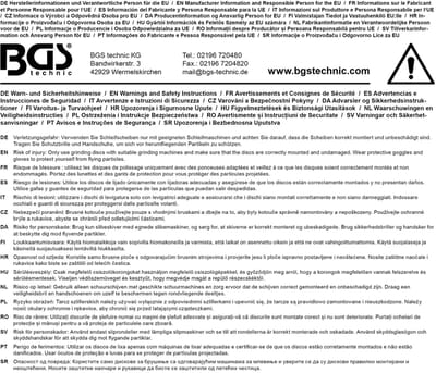 BGS Slijpschijvenset voor langnekschuurmachines korrel 100 siliciumcarbide 10-delig - 42031