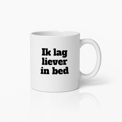 Grappige 'Ik Lag Liever in Bed' Koffiemok – Perfect Cadeau voor Rustliefhebbers
