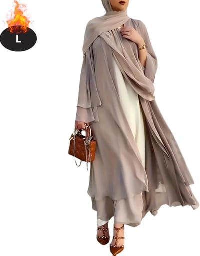 Bovista Islamitische Kleding - Djellaba Dames - Moslim Kleding - Arabisch Dames Kaftan - Alhamdulillah - Zee BlauwL